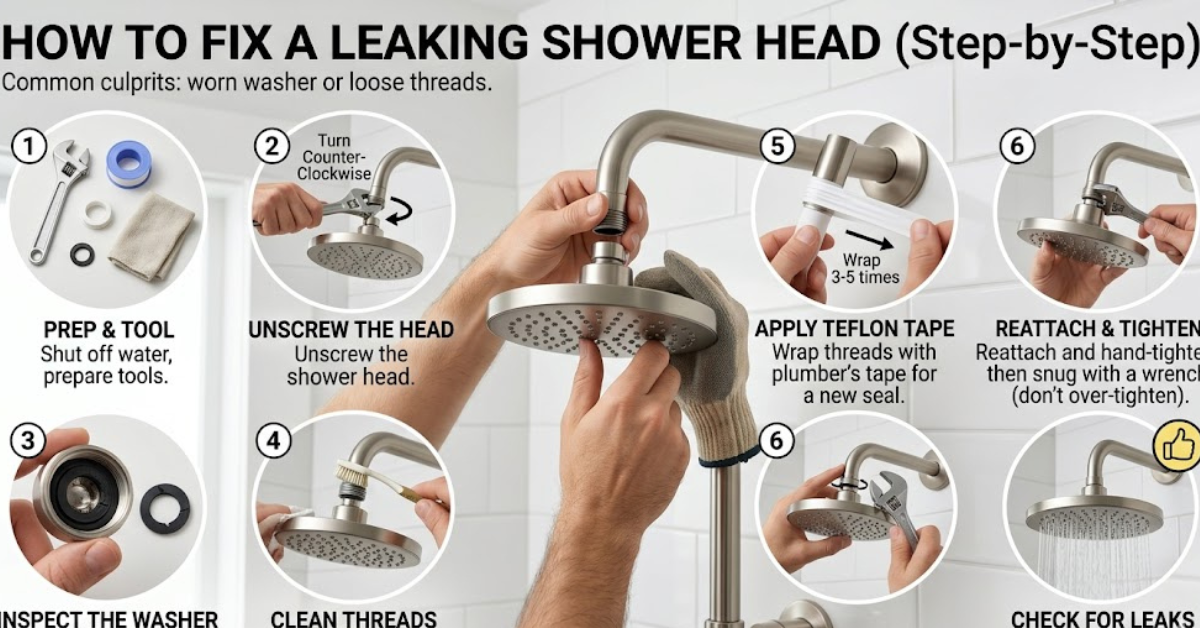How to Fix a Leaking Shower Head Easily