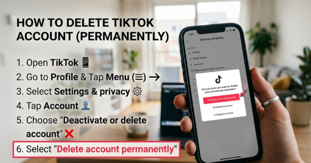How to Delete TikTok Account Permanently