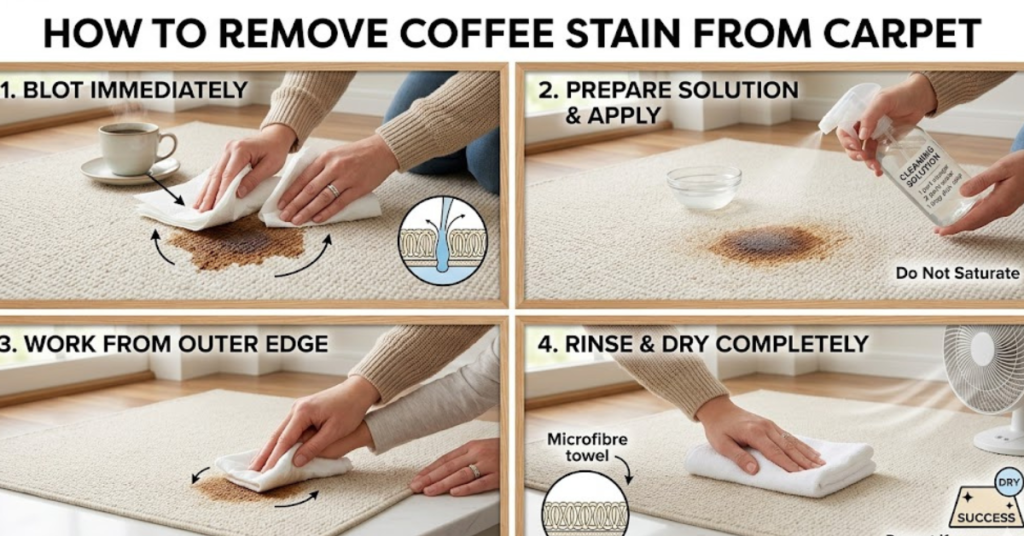 How to Remove Coffee Stain from Carpet Easily