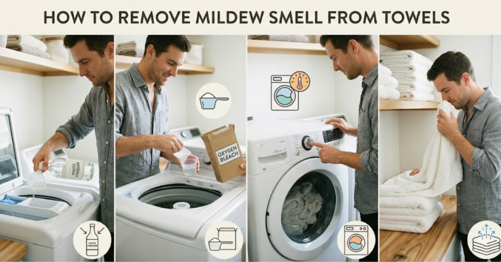 Remove Mildew Smell from Towels Fast & Easily