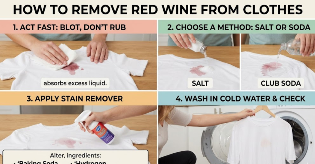 How to Remove Red Wine from Clothes Easily