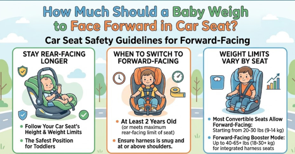 How Much Should a Baby Weigh to Face Forward in Car Seat