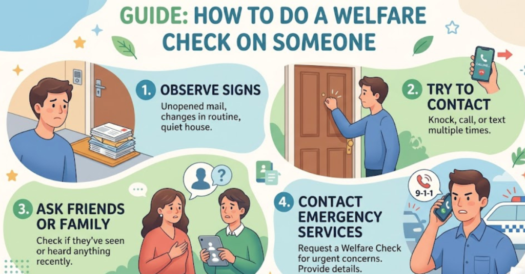 how to do a welfare check on someone