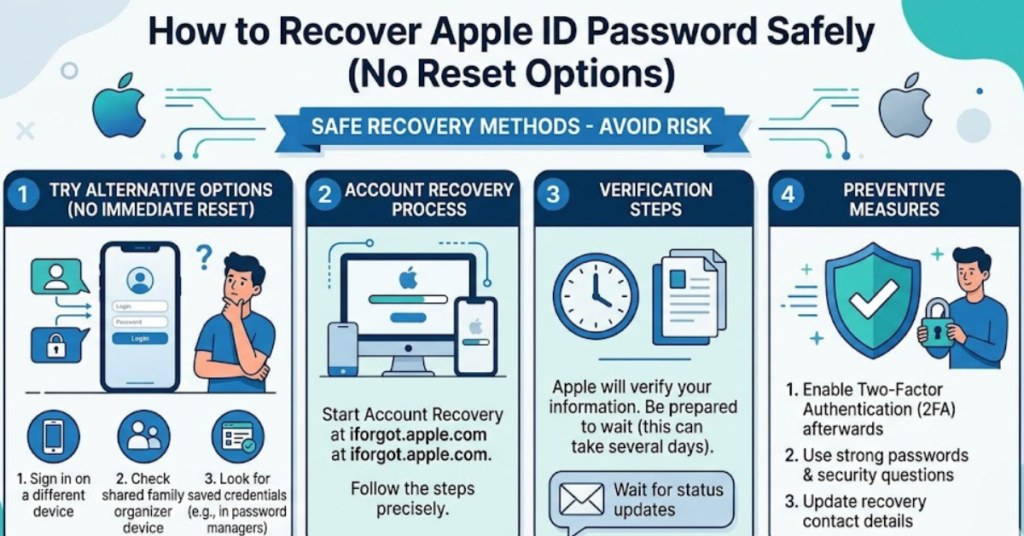How to Recover Apple ID Password Safely No Reset Options
