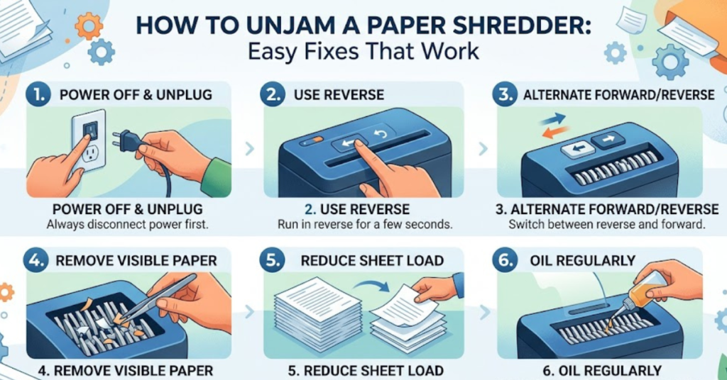How to Unjam a Paper Shredder: Easy Fixes That Work