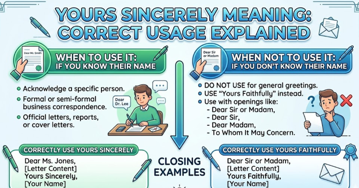 Your Sincerely Meaning: Correct Usage Explained
