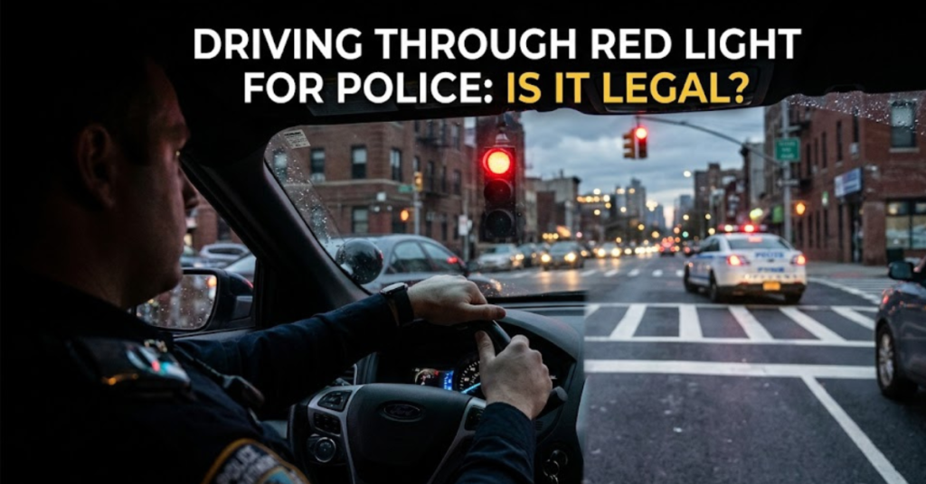 Driving Through Red Light for Police: Is It Legal?