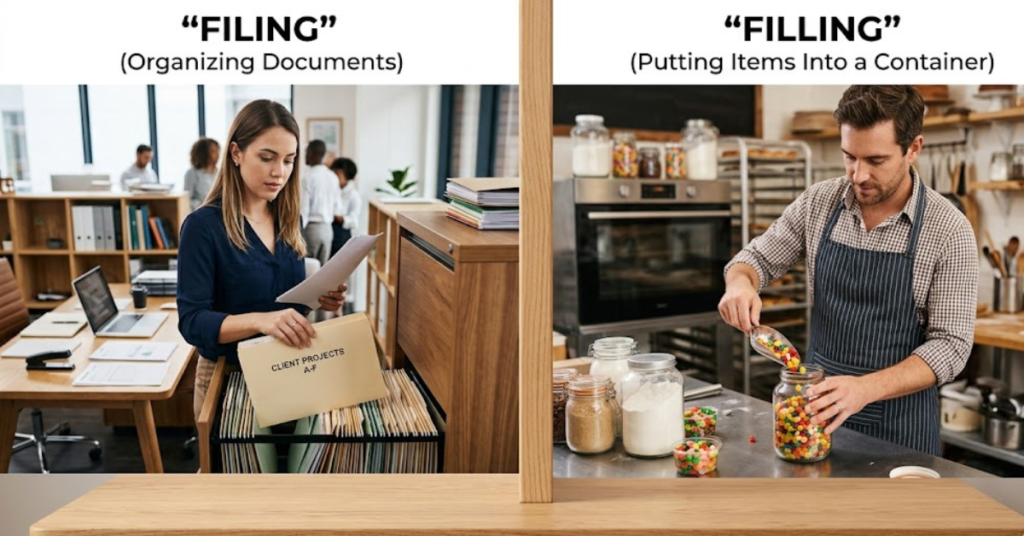 Filing or Filling: What’s the Difference?